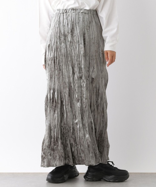 LEPSIM（レプシィム）の「ベロアロングスカート　134229（スカート・レディース・グリーン/グレー・FREE）」の3枚目の写真