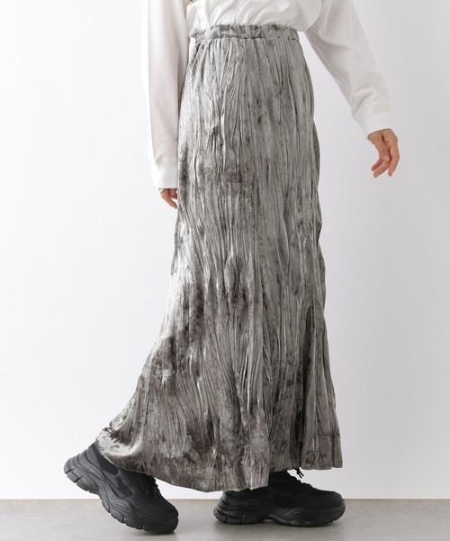 LEPSIM（レプシィム）の「ベロアロングスカート　134229（スカート・レディース・グリーン/グレー・FREE）」の4枚目の写真