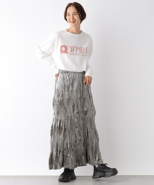 LEPSIM（レプシィム）の「ベロアロングスカート　134229（スカート・レディース・グリーン/グレー・FREE）」の7枚目の写真