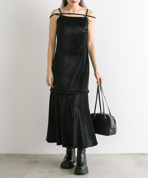 OLIVE des OLIVE ワンピース OLIVE des OLIVE（オリーブデオリーブ）の「【新色追加】開襟