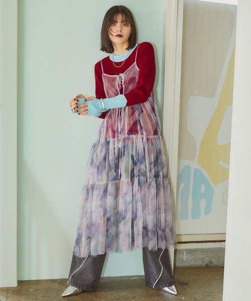 ELLEgirl（エルガール）の「配色ラメリブハイネックニットトップス【ELLEgirl/エル ガール】（ニット/セーター・レディース・レッド/ブラック/ダークブラウン・FREE）」の15枚目の写真