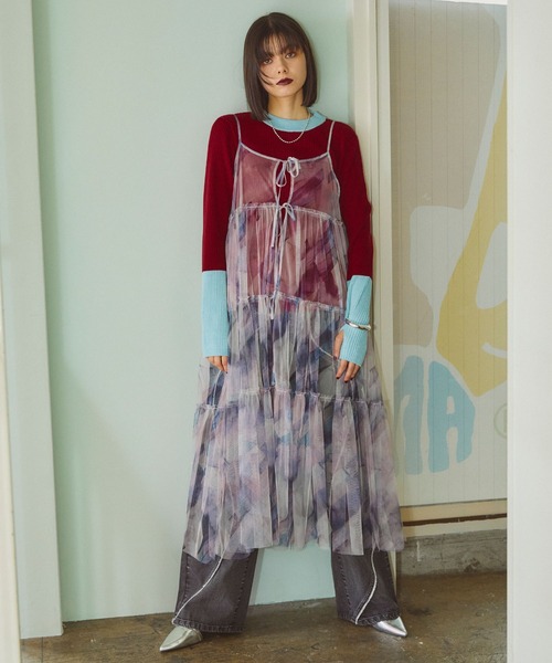 ELLEgirl（エルガール）の「配色ラメリブハイネックニットトップス【ELLEgirl/エル ガール】（ニット/セーター・レディース・レッド/ブラック/ダークブラウン・FREE）」の16枚目の写真