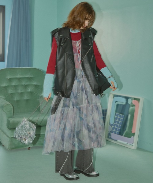 ELLEgirl（エルガール）の「配色ラメリブハイネックニットトップス【ELLEgirl/エル ガール】（ニット/セーター・レディース・レッド/ブラック/ダークブラウン・FREE）」の20枚目の写真