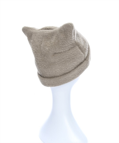 clear(クリア)の「猫耳ビーニー ≪2024AW新作≫(ニットキャップ/ビーニー・レディース・ブラック/アイボリー/モカ・F)」の4枚目の写真