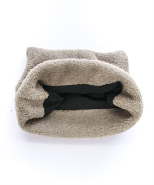 clear(クリア)の「猫耳ビーニー ≪2024AW新作≫(ニットキャップ/ビーニー・レディース・ブラック/アイボリー/モカ・F)」の6枚目の写真