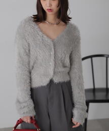 FREE'S MART | ◆Vネックフェザーショート丈カーディガン(カーディガン/ボレロ)