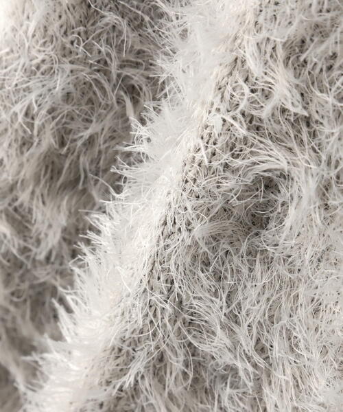 FREE'S MART（フリーズマート）の「◆Vネックフェザーショート丈カーディガン（カーディガン/ボレロ・レディース・ブラック/グリーン/ホワイト/グレー・FREE）」の21枚目の写真