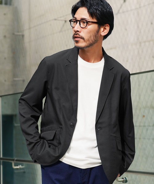 jiggys shop(ジギーズショップ)の「ポリツイルストレッチイージーケアテーラードジャケット(テーラードジャケット・メンズ・ベージュ/ブラック/ネイビー・SMALL/MEDIUM/LARGE/X-LARGE)」の1枚目の写真