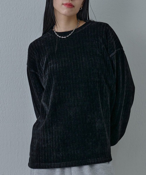 COLONY 2139（コロニートゥーワンスリーナイン）の「シャギージャガードクルーネックプルオーバー（Tシャツ/カットソー・メンズ・ホワイト/ブラック・LARGE/MEDIUM）」の2枚目の写真