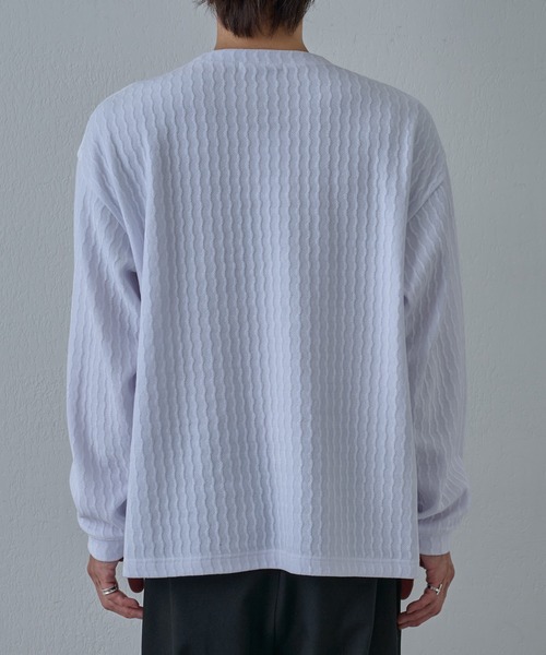 COLONY 2139（コロニートゥーワンスリーナイン）の「シャギージャガードクルーネックプルオーバー（Tシャツ/カットソー・メンズ・ホワイト/ブラック・LARGE/MEDIUM）」の20枚目の写真