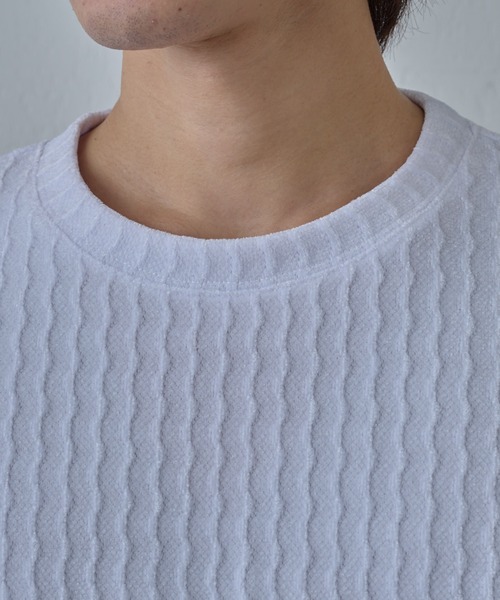 COLONY 2139（コロニートゥーワンスリーナイン）の「シャギージャガードクルーネックプルオーバー（Tシャツ/カットソー・メンズ・ホワイト/ブラック・LARGE/MEDIUM）」の21枚目の写真