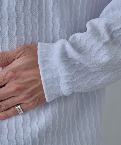 COLONY 2139（コロニートゥーワンスリーナイン）の「シャギージャガードクルーネックプルオーバー（Tシャツ/カットソー・メンズ・ホワイト/ブラック・LARGE/MEDIUM）」の22枚目の写真