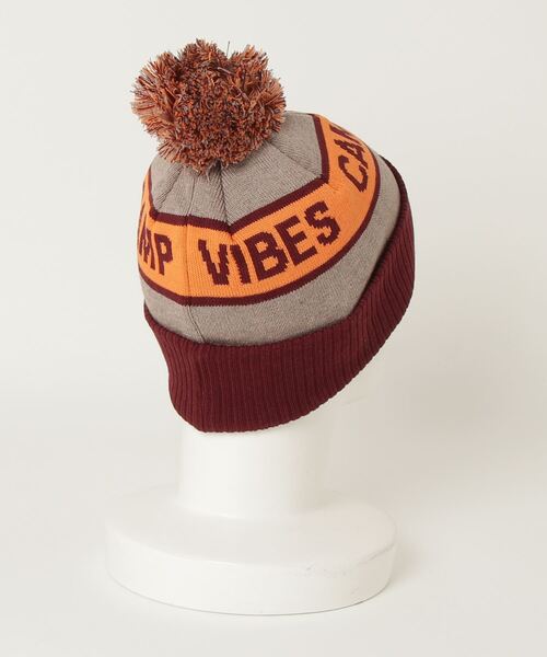 POLeR(ポーラー)の「POLeR/ポーラー ビーニー GAS STATION BEANIE ポンポン 243MCV0114-BLK(ニットキャップ/ビーニー・メンズ・ブラック/マルーン/ブルー・ONE SIZE)」の4枚目の写真