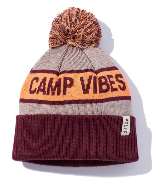 POLeR(ポーラー)の「POLeR/ポーラー ビーニー GAS STATION BEANIE ポンポン 243MCV0114-BLK(ニットキャップ/ビーニー・メンズ・ブラック/マルーン/ブルー・ONE SIZE)」の3枚目の写真