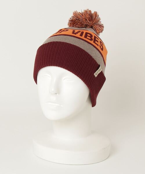 POLeR(ポーラー)の「POLeR/ポーラー ビーニー GAS STATION BEANIE ポンポン 243MCV0114-BLK(ニットキャップ/ビーニー・メンズ・ブラック/マルーン/ブルー・ONE SIZE)」の7枚目の写真