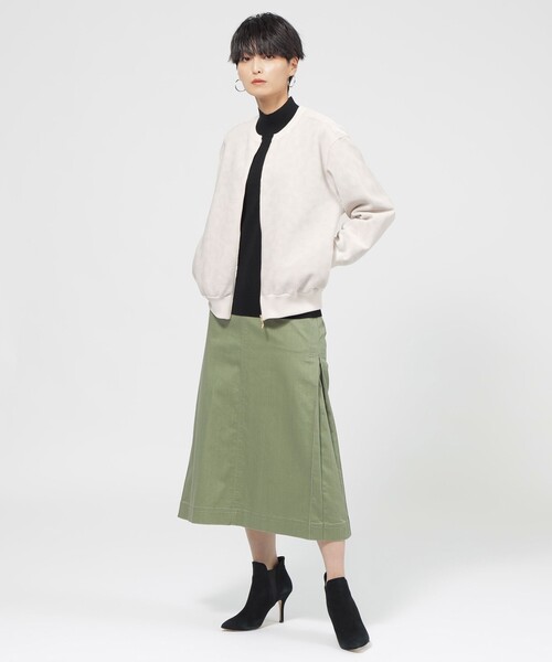 EVEX by KRIZIA（エヴェックスバイクリツィア）の「【L】【カタログ掲載品】【ウォッシャブル】シャドーパンサーニットブルゾン（ニット/セーター・レディース・ブラック/ベージュ・44）」の4枚目の写真