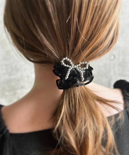 お洒落で色味も可愛いCHANEL♡ふんわりシュシュ mignon frill chouchou～ﾐﾆｮﾝﾌﾘﾙｼｭｼｭ | flower／フラワー公式通販