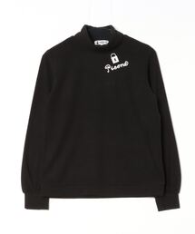 コットン混長袖ハイネックプルオーバー