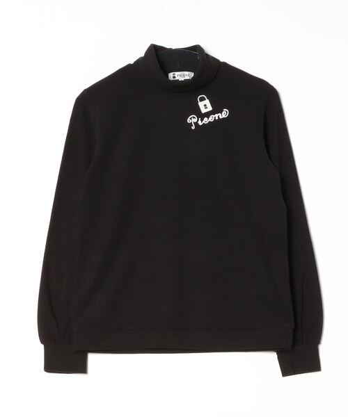 STUDIO PICONE(スタジオピッコーネ)の「コットン混長袖ハイネックプルオーバー(Tシャツ/カットソー・レディース・ブラック/ピンク/グリーン/ホワイト・M/L/LL)」の2枚目の写真