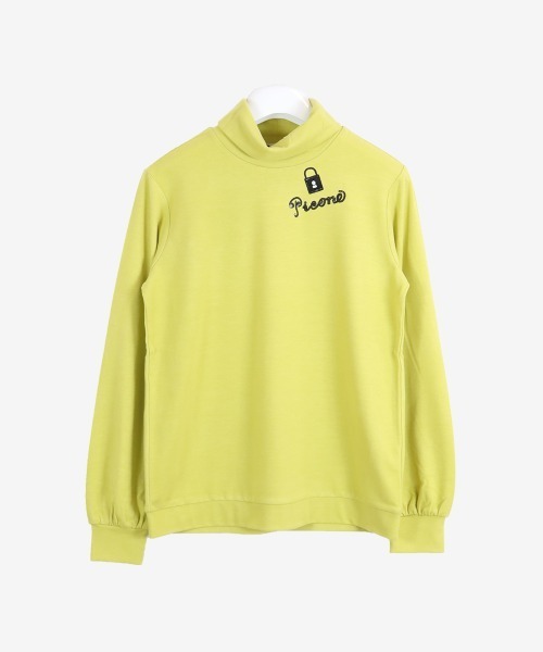 STUDIO PICONE(スタジオピッコーネ)の「コットン混長袖ハイネックプルオーバー(Tシャツ/カットソー・レディース・ブラック/ピンク/グリーン/ホワイト・M/L/LL)」の3枚目の写真