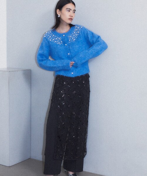 GALLEST(ギャレスト)の「◆スパンコールオーバースカート(スカート・レディース・ブラック・38)」の2枚目の写真