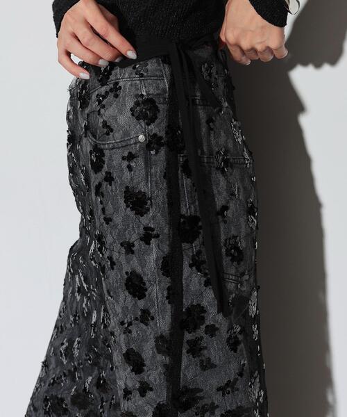 GALLEST(ギャレスト)の「◆スパンコールオーバースカート(スカート・レディース・ブラック・38)」の4枚目の写真