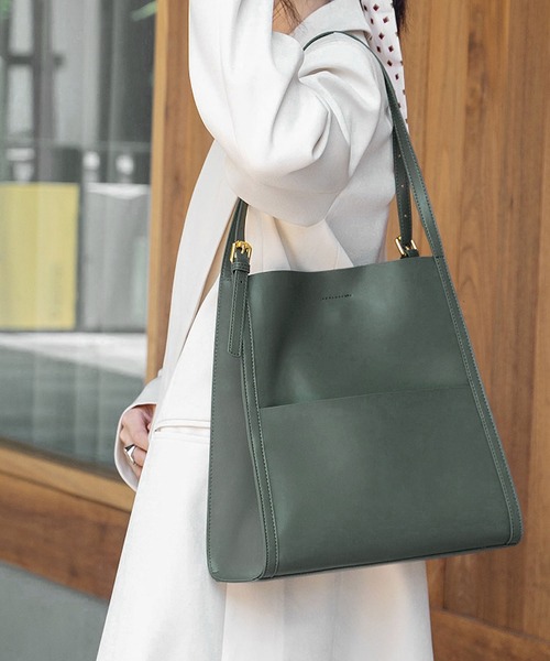 【セール】外ポケット レザー トートバッグ（トートバッグ）｜TABI PAL（タビパル）