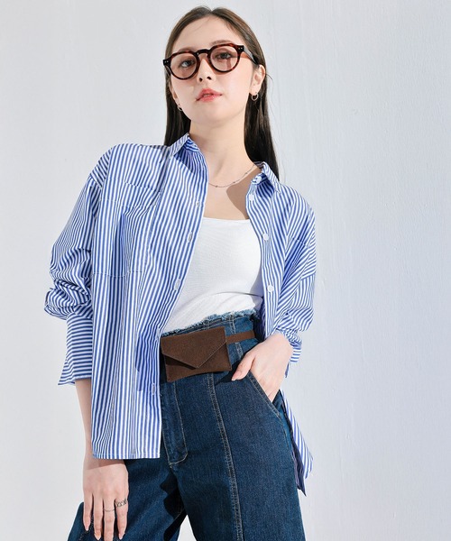 en CAnAF(エンカナフ)の「【Iラインで美シルエット】ハイウエスト デニム ワイド パンツ(デニムパンツ・レディース・ライトブルー/ブルー・フリー)」の21枚目の写真