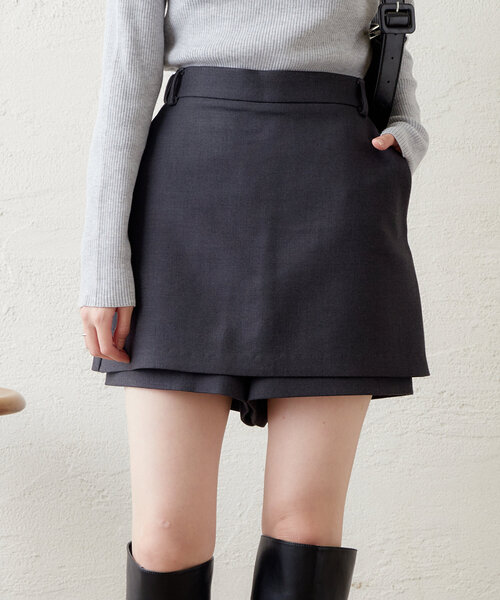 【セール】レイヤードミニスカパン（その他パンツ）｜mystic（ミスティック）