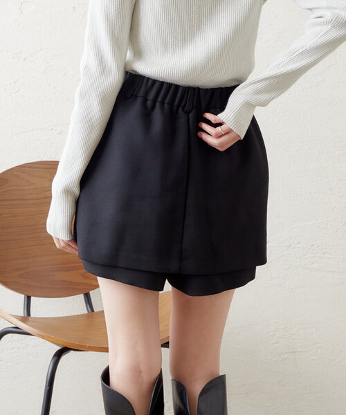 【セール】レイヤードミニスカパン（その他パンツ）｜mystic（ミスティック）