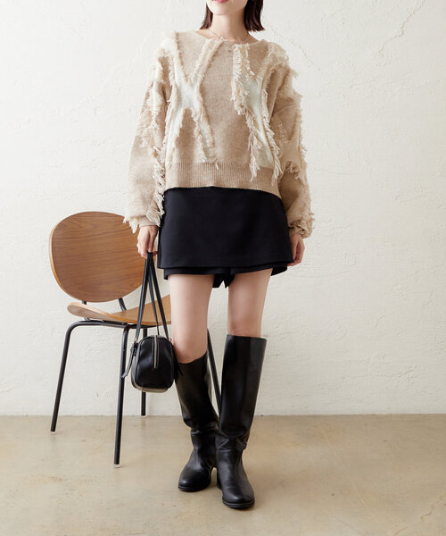 【セール】レイヤードミニスカパン（その他パンツ）｜mystic（ミスティック）