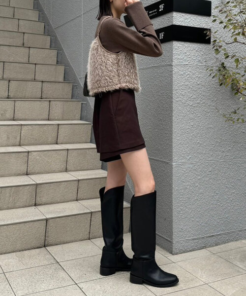 【セール】レイヤードミニスカパン（その他パンツ）｜mystic（ミスティック）