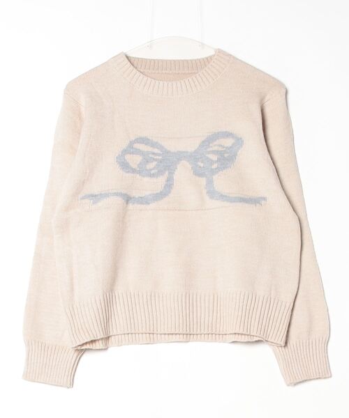 ニット セーター プルオーバーワントーンリボンニット Pullover One Tone Ribbon Knit レディース セール】WEGO/リボンニットプルオーバー（ニット/セーター