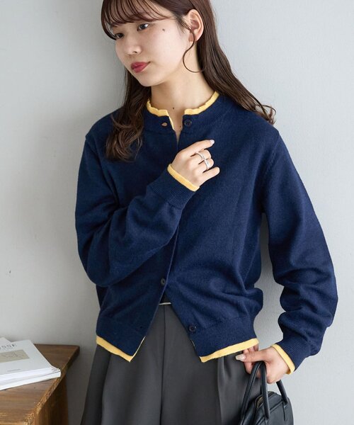 セール】【新色追加!/WEB限定】レイヤードカーディガン（カーディガン