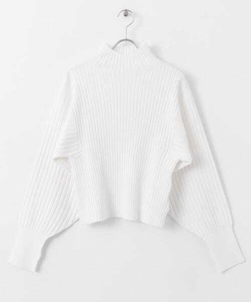 SENSE OF PLACE by URBAN RESEARCH(センスオブプレイスバイアーバンリサーチ)の「マトンスリーブセーター(ニット/セーター・レディース・ブラック/ロイヤルブルー/オフホワイト/チャコールグレー・ONE)」の18枚目の写真