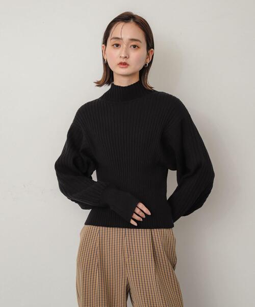 SENSE OF PLACE by URBAN RESEARCH(センスオブプレイスバイアーバンリサーチ)の「マトンスリーブセーター(ニット/セーター・レディース・ブラック/ロイヤルブルー/オフホワイト/チャコールグレー・ONE)」の20枚目の写真