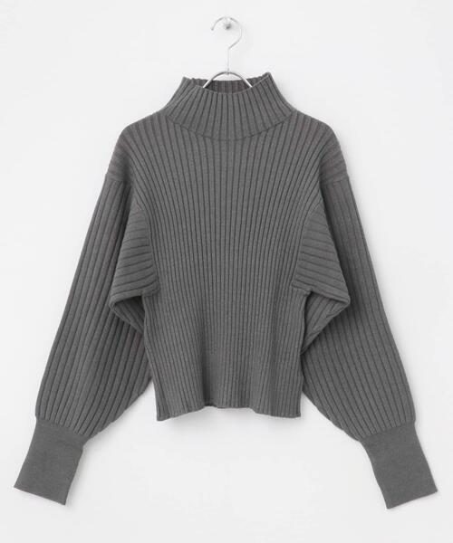 SENSE OF PLACE by URBAN RESEARCH(センスオブプレイスバイアーバンリサーチ)の「マトンスリーブセーター(ニット/セーター・レディース・ブラック/ロイヤルブルー/オフホワイト/チャコールグレー・ONE)」の6枚目の写真