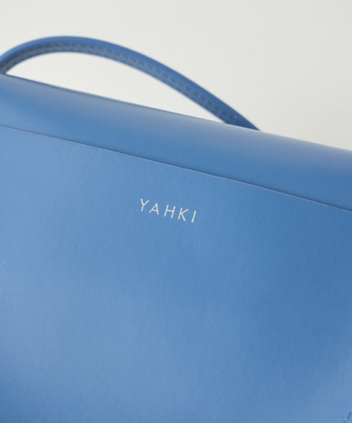 YAHKI（ヤーキ）の「ダブルフェイスレザー クロスボディーバッグ《YAHKI》（ショルダーバッグ・レディース・ターコイズブルー/杢グレー・フリー）」の8枚目の写真
