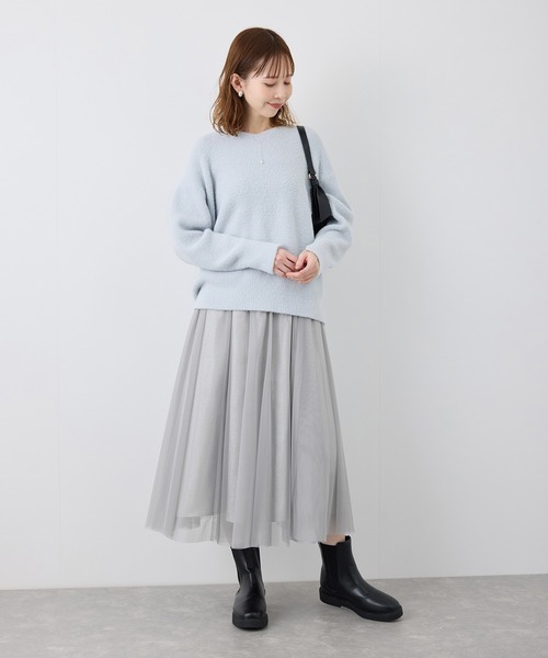 ROPE' PICNIC（ロペピクニック）の「キラキラチュールスカート（スカート・レディース・ライトグレー/ベージュ系その他・38）」の4枚目の写真
