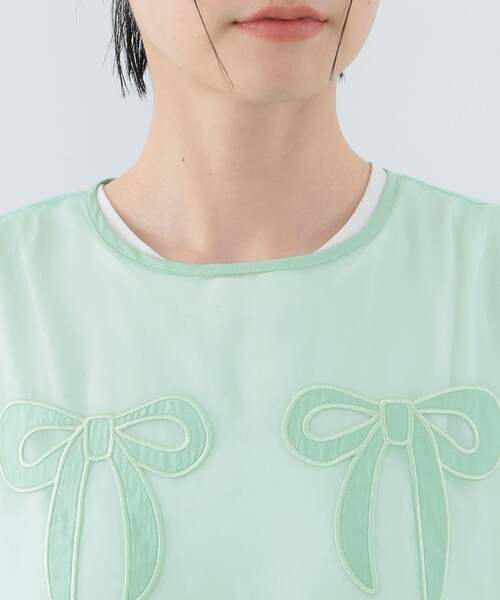 CAROLINA GLASER（カロリナ グレイサー）の「リボン オーガンジー ワンピース（ワンピース・レディース・ピンク/ミント・MEDIUM/SMALL）」の15枚目の写真