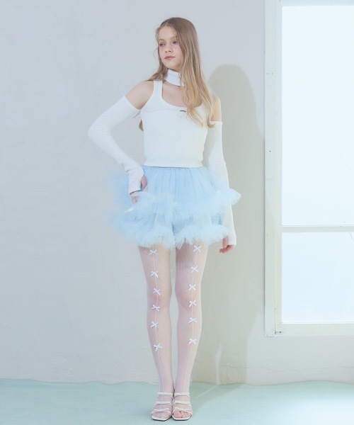 チュールリボンショートパンツ（スカート）｜lilLilly