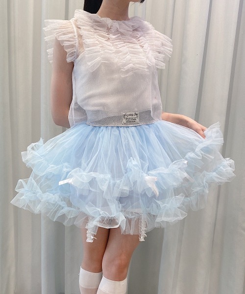 lilLilly リボンキュロット チュールリボンショートパンツ（スカート）｜lilLilly