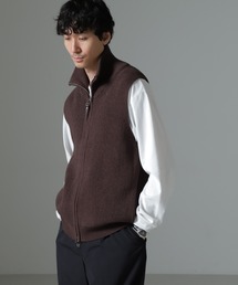 NANO universe | 片アゼドライバーズジップニットベスト(ベスト)