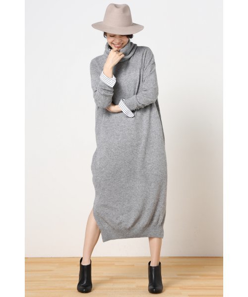 La TOTALITE(ラトータリテ)の「WOOL ロングワンピース◆(ワンピース・レディース・ブラウン/グレー・FREE)」の3枚目の写真