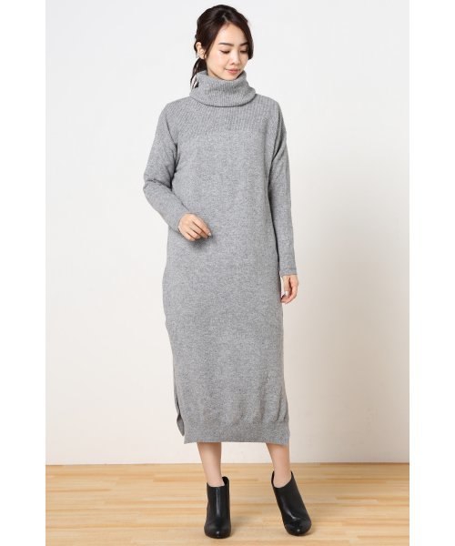 La TOTALITE(ラトータリテ)の「WOOL ロングワンピース◆(ワンピース・レディース・ブラウン/グレー・FREE)」の5枚目の写真