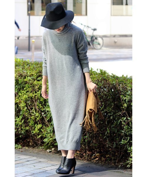 La TOTALITE(ラトータリテ)の「WOOL ロングワンピース◆(ワンピース・レディース・ブラウン/グレー・FREE)」の14枚目の写真