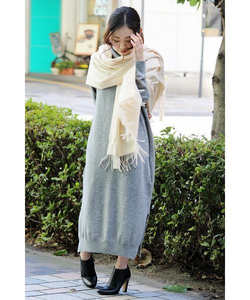 La TOTALITE(ラトータリテ)の「WOOL ロングワンピース◆(ワンピース・レディース・ブラウン/グレー・FREE)」の15枚目の写真