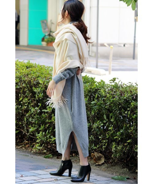 La TOTALITE(ラトータリテ)の「WOOL ロングワンピース◆(ワンピース・レディース・ブラウン/グレー・FREE)」の16枚目の写真