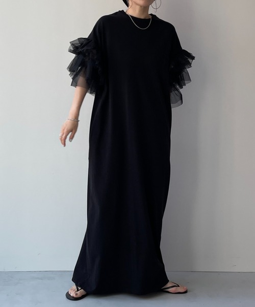 cheer frill one piece / ドッキングチアーフリルワンピース