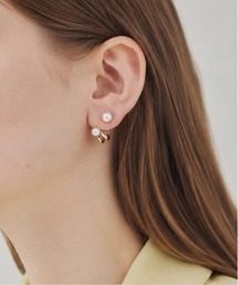 【rae】ダブルパールピアス